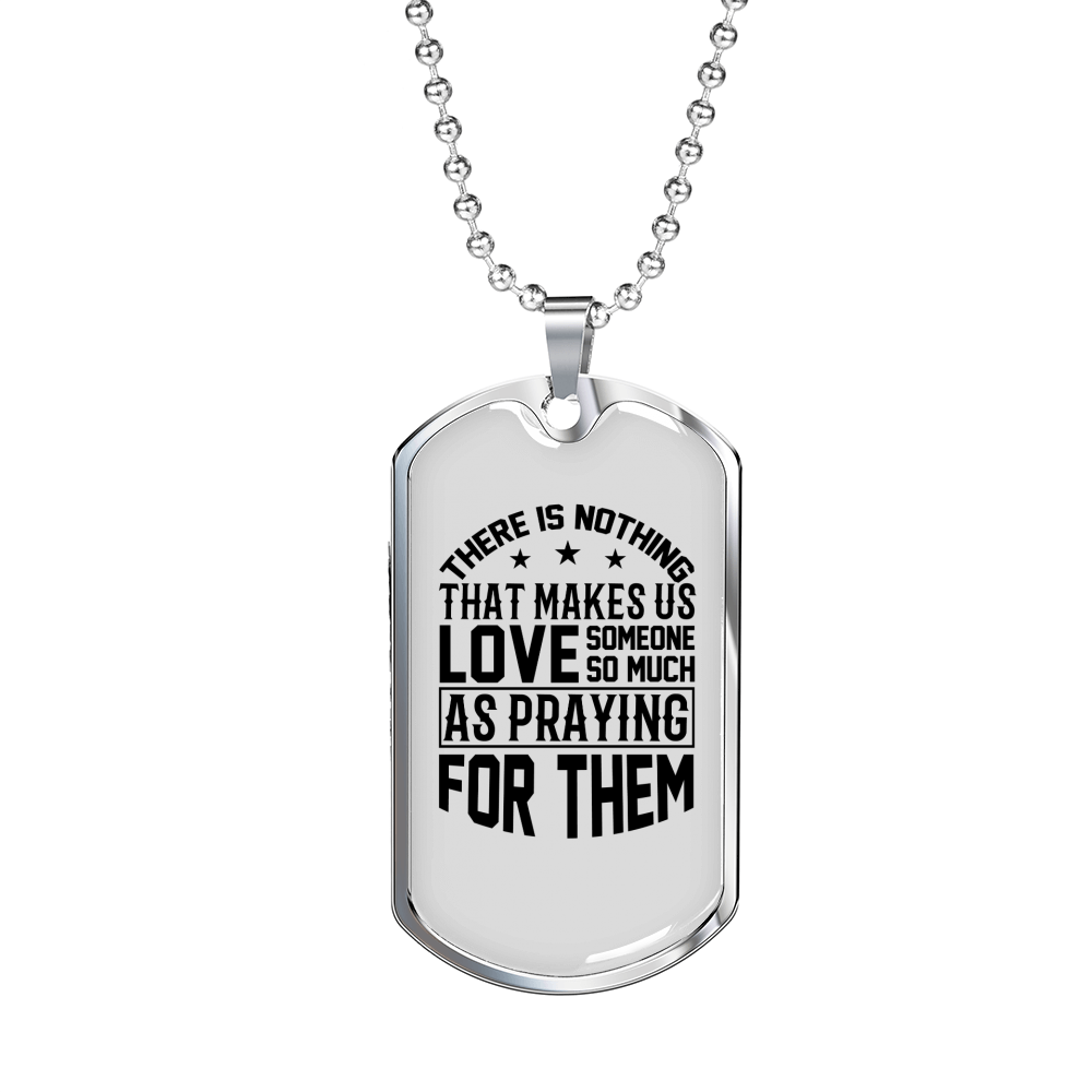 Pray For Them Christian Necklace Stainless Steel or 18k Gold Dog Tag 24" Chain-Express Your Love Gifts