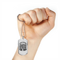 Pray For Them Christian Necklace Stainless Steel or 18k Gold Dog Tag 24" Chain-Express Your Love Gifts