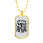 Pray For Them Christian Necklace Stainless Steel or 18k Gold Dog Tag 24" Chain-Express Your Love Gifts