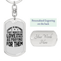 Pray For Them Keychain Stainless Steel or 18k Gold Dog Tag Keyring-Express Your Love Gifts