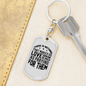 Pray For Them Keychain Stainless Steel or 18k Gold Dog Tag Keyring-Express Your Love Gifts