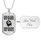 Pray God Works Christian Necklace Stainless Steel or 18k Gold Dog Tag 24" Chain-Express Your Love Gifts