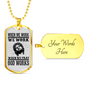 Pray God Works Christian Necklace Stainless Steel or 18k Gold Dog Tag 24" Chain-Express Your Love Gifts