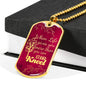 Pray Kneel Bible Necklace Necklace Stainless Steel or 18k Gold Dog Tag 24" Chain-Express Your Love Gifts