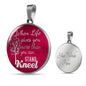 Pray Necklace When Life Gives You More Circle Stainless Steel or 18k Gold 18-22"-Express Your Love Gifts