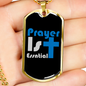 Prayer 1st Christian Necklace Stainless Steel or 18k Gold Dog Tag 24" Chain-Express Your Love Gifts
