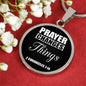 Prayer Changes Things Circle Necklace Stainless Steel or 18k Gold 18-22"-Express Your Love Gifts