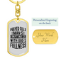 Prayer Fills A Man Keychain Stainless Steel or 18k Gold Dog Tag Keyring-Express Your Love Gifts