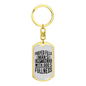 Prayer Fills A Man Keychain Stainless Steel or 18k Gold Dog Tag Keyring-Express Your Love Gifts