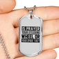 Prayer Steering Wheel Christian Necklace Stainless Steel or 18k Gold Dog Tag 24" Chain-Express Your Love Gifts