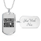 Prayer Steering Wheel Christian Necklace Stainless Steel or 18k Gold Dog Tag 24" Chain-Express Your Love Gifts