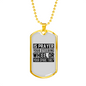 Prayer Steering Wheel Christian Necklace Stainless Steel or 18k Gold Dog Tag 24" Chain-Express Your Love Gifts