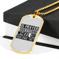 Prayer Steering Wheel Christian Necklace Stainless Steel or 18k Gold Dog Tag 24" Chain-Express Your Love Gifts