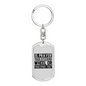 Prayer Steering Wheel Keychain Stainless Steel or 18k Gold Dog Tag Keyring-Express Your Love Gifts