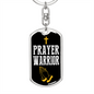 Prayer Warrior Luke 21:36 Keychain Stainless Steel or 18k Gold-Express Your Love Gifts