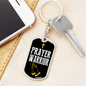 Prayer Warrior Luke 21:36 Keychain Stainless Steel or 18k Gold-Express Your Love Gifts