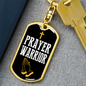 Prayer Warrior Luke 21:36 Keychain Stainless Steel or 18k Gold-Express Your Love Gifts