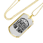 Praying For Them Christian Necklace Stainless Steel or 18k Gold Dog Tag 24" Chain-Express Your Love Gifts