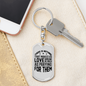 Praying For Them Keychain Stainless Steel or 18k Gold Dog Tag Keyring-Express Your Love Gifts