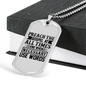 Preach Gospel Christian Necklace Stainless Steel or 18k Gold Dog Tag 24" Chain-Express Your Love Gifts