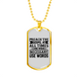Preach Gospel Christian Necklace Stainless Steel or 18k Gold Dog Tag 24" Chain-Express Your Love Gifts