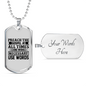 Preach The Gospel Christian Necklace Stainless Steel or 18k Gold Dog Tag 24" Chain-Express Your Love Gifts