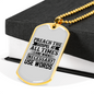 Preach The Gospel Christian Necklace Stainless Steel or 18k Gold Dog Tag 24" Chain-Express Your Love Gifts
