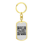 Preach The Gospel Keychain Stainless Steel or 18k Gold Dog Tag Keyring-Express Your Love Gifts