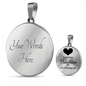 Precious Daughter Necklace Circle Pendant Stainless Steel or 18k Gold 18-22-Express Your Love Gifts