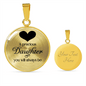 Precious Daughter Necklace Circle Pendant Stainless Steel or 18k Gold 18-22-Express Your Love Gifts