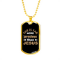 Precious Jesus Christian Necklace Stainless Steel or 18k Gold Dog Tag 24" Chain-Express Your Love Gifts