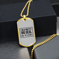 Pretty Big Deal Necklace Stainless Steel or 18k Gold Dog Tag 24" Chain-Express Your Love Gifts