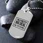 Pretty Big Deal Necklace Stainless Steel or 18k Gold Dog Tag 24" Chain-Express Your Love Gifts
