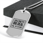 Pretty Big Deal Necklace Stainless Steel or 18k Gold Dog Tag 24" Chain-Express Your Love Gifts