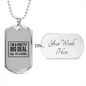 Pretty Big Deal Necklace Stainless Steel or 18k Gold Dog Tag 24" Chain-Express Your Love Gifts