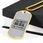 Pretty Big Deal Necklace Stainless Steel or 18k Gold Dog Tag 24" Chain-Express Your Love Gifts