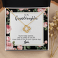Pretty Granddaughter Infinity Knot Necklace Message Card-Express Your Love Gifts
