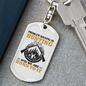 Problem Solving Is Hunter'S Keychain Gift Stainless Steel or 18k Gold Dog Tag Keyring-Express Your Love Gifts