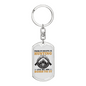 Problem Solving Is Hunter'S Keychain Gift Stainless Steel or 18k Gold Dog Tag Keyring-Express Your Love Gifts