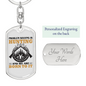 Problem Solving Is Hunter'S Keychain Gift Stainless Steel or 18k Gold Dog Tag Keyring-Express Your Love Gifts
