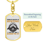 Problem Solving Is Hunter'S Keychain Gift Stainless Steel or 18k Gold Dog Tag Keyring-Express Your Love Gifts