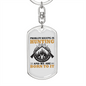 Problem Solving Is Hunter'S Keychain Gift Stainless Steel or 18k Gold Dog Tag Keyring-Express Your Love Gifts