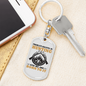 Problem Solving Is Hunter'S Keychain Gift Stainless Steel or 18k Gold Dog Tag Keyring-Express Your Love Gifts