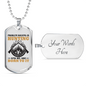 Problem Solving Is Hunting Necklace Stainless Steel or 18k Gold Dog Tag 24" Chain-Express Your Love Gifts