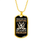 Problem Starts With Hunting Necklace Stainless Steel or 18k Gold Dog Tag 24" Chain-Express Your Love Gifts