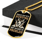 Problem Starts With Hunting Necklace Stainless Steel or 18k Gold Dog Tag 24" Chain-Express Your Love Gifts