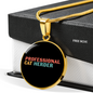 Professional Cat Herder Circle Necklace Stainless Steel or 18k Gold 18-22"-Express Your Love Gifts