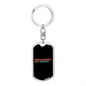 Professional Cat Herder Keychain Stainless Steel or 18k Gold Dog Tag Keyring-Express Your Love Gifts