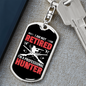 Proffesional Hunter Keychain Stainless Steel or 18k Gold Dog Tag Keyring-Express Your Love Gifts