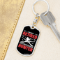 Proffesional Hunter Keychain Stainless Steel or 18k Gold Dog Tag Keyring-Express Your Love Gifts